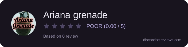 Rating widget preview for Ariana grenade