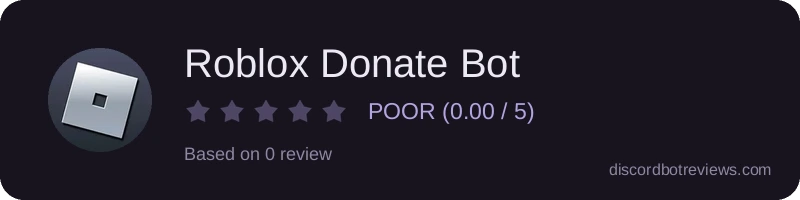 Rating banner for Roblox Donate Bot