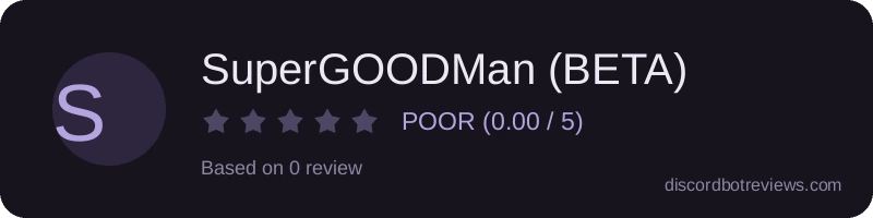 Rating widget preview for SuperGOODMan (BETA)