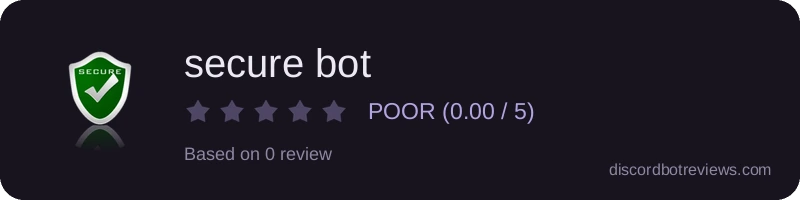 Rating widget preview for secure bot