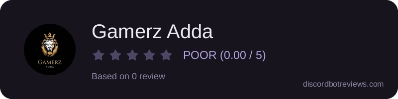 Rating widget preview for Gamerz Adda