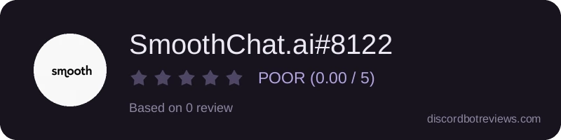 Rating widget preview for SmoothChat.ai#8122