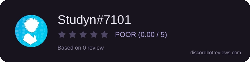 Rating widget preview for Studyn#7101