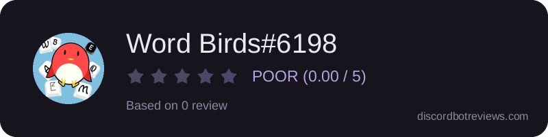 Rating widget preview for Word Birds#6198