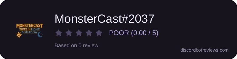Rating widget preview for MonsterCast#2037
