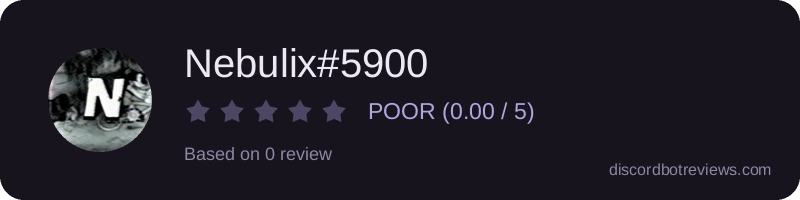 Rating widget preview for Nebulix#5900