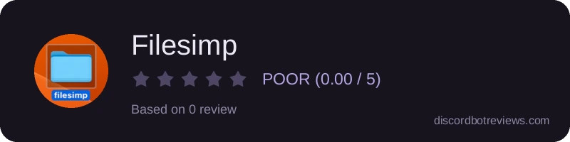 Rating widget preview for Filesimp