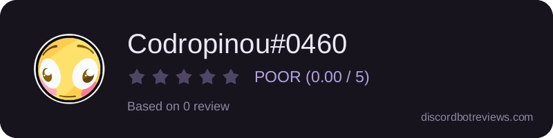 Rating widget preview for Codropinou#0460
