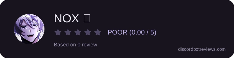 Rating widget preview for NOX 🧩