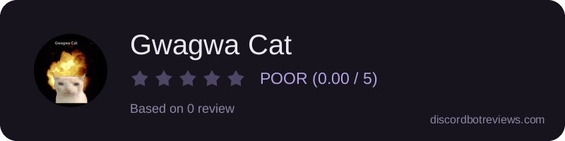 Rating widget preview for Gwagwa Cat