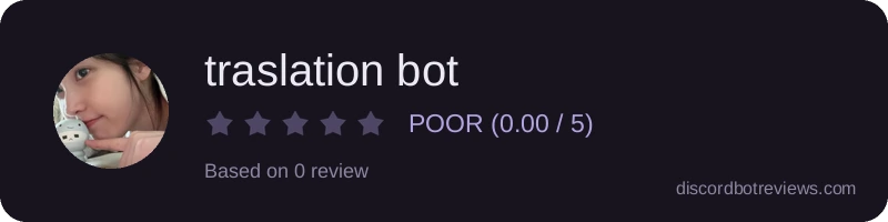 Rating banner for traslation bot