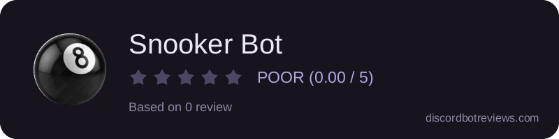 Rating widget preview for Snooker Bot