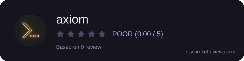 Rating widget preview for axiom