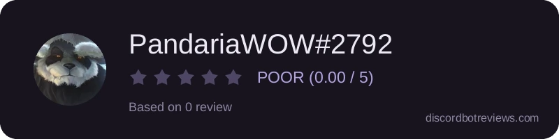 Rating widget preview for PandariaWOW#2792