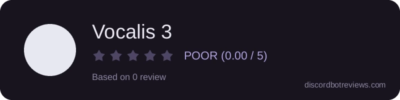 Rating widget preview for Vocalis 3