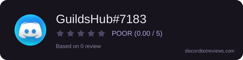 Rating widget preview for GuildsHub#7183