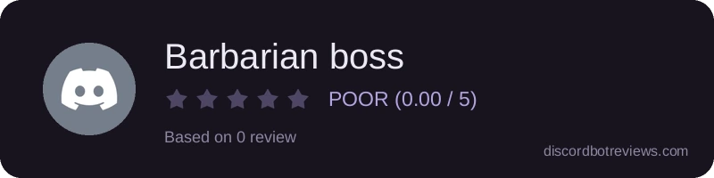 Rating widget preview for Barbarian boss