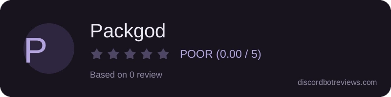 Rating widget preview for Packgod