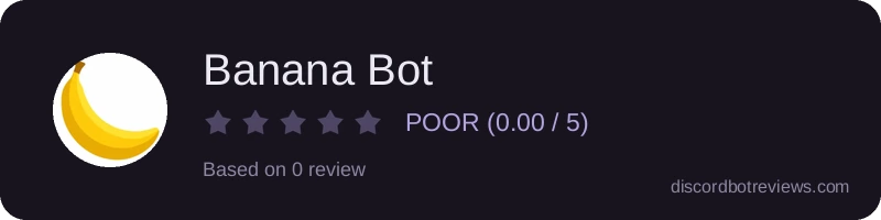 Rating widget preview for Banana Bot