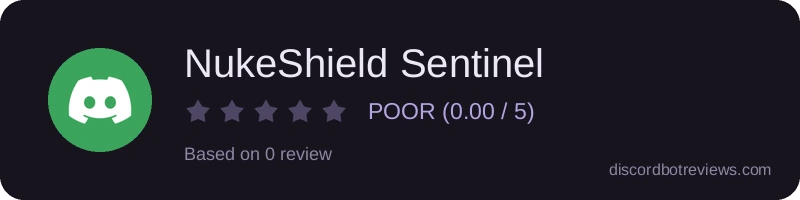 Rating widget preview for NukeShield Sentinel