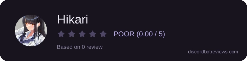 Rating widget preview for Hikari