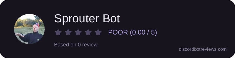Rating widget preview for Sprouter Bot