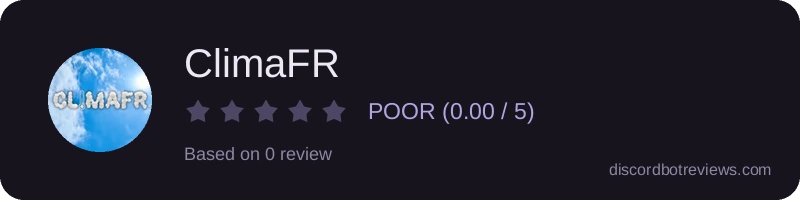 Rating widget preview for ClimaFR