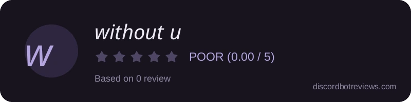 Rating widget preview for 𝑤𝑖𝑡ℎ𝑜𝑢𝑡 𝑢