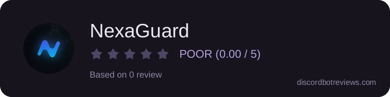 Rating widget preview for NexaGuard