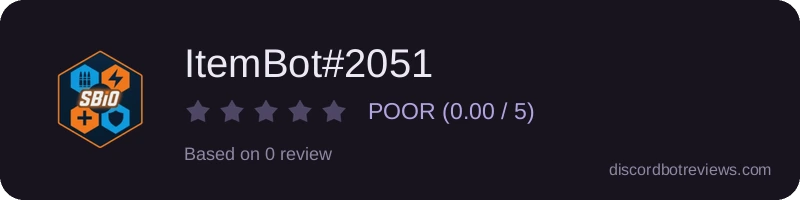 Rating widget preview for ItemBot#2051