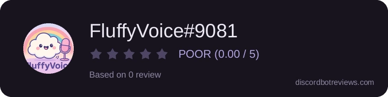Rating widget preview for FluffyVoice#9081