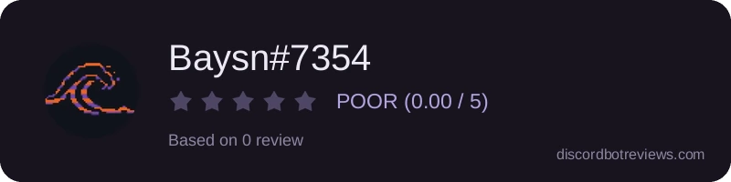 Rating widget preview for Baysn#7354