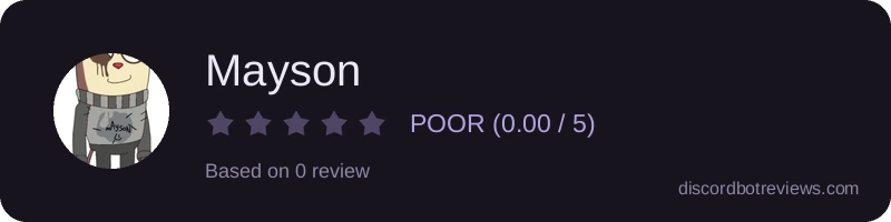 Rating widget preview for Mayson