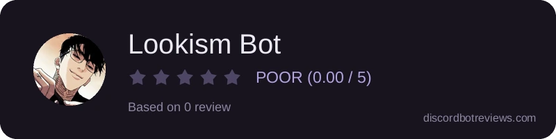 Rating widget preview for Lookism Bot
