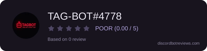 Rating widget preview for TAG-BOT#4778