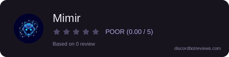 Rating widget preview for Mimir