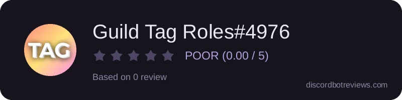 Rating widget preview for Guild Tag Roles#4976