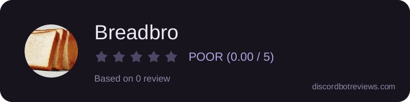 Rating widget preview for Breadbro