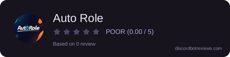 Rating widget preview for Auto Role