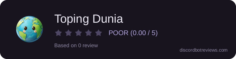 Rating widget preview for Toping Dunia