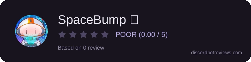 Rating widget preview for SpaceBump 🚀