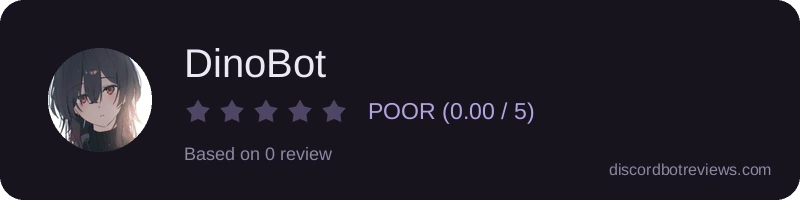 Rating widget preview for DinoBot