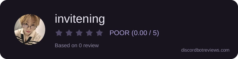 Rating widget preview for invitening