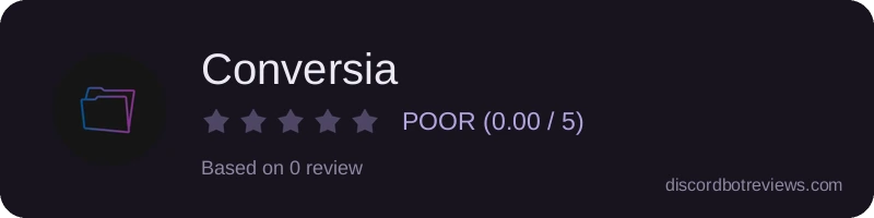 Rating widget preview for Conversia