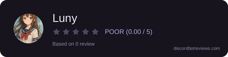 Rating widget preview for Luny