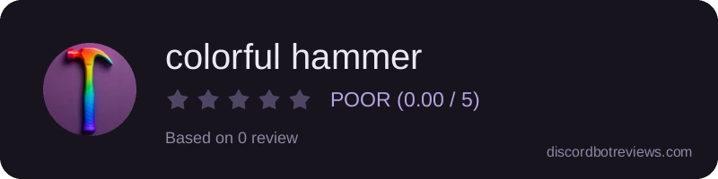 Rating widget preview for colorful hammer