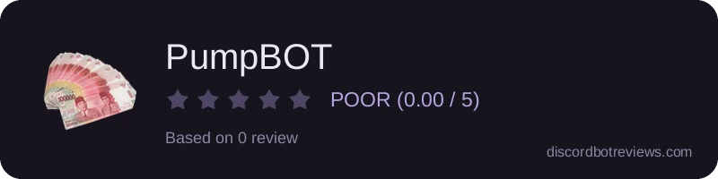 Rating widget preview for PumpBOT