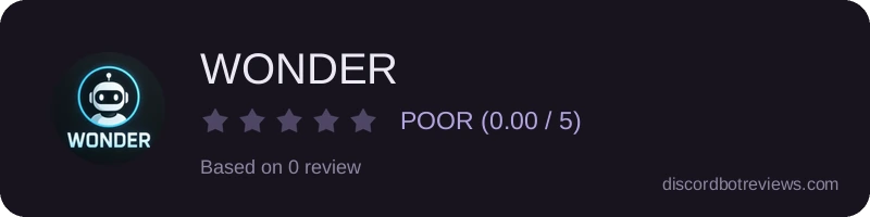 Rating widget preview for WONDER