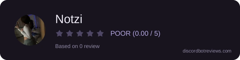 Rating widget preview for Notzi