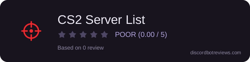 Rating widget preview for CS2 Server List